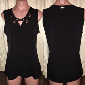 Michael Kors Sleeveless Black Top - Size Medium